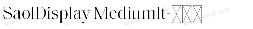 SaolDisplay MediumIt字体转换 SaolDisplay MediumIt字体转换